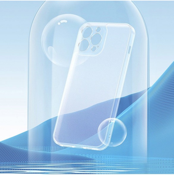 Baseus Frosted Glass Case skal för iPhone 13 hårt skal med en gelram svart (ARWS000901)