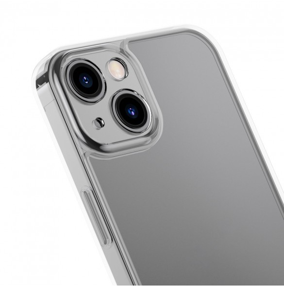 Baseus frostat glasfodral för iPhone 13 hårt fodral med gelram transparent (ARWS000602)