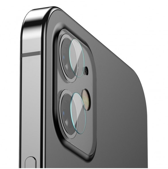 Baseus 2x 0,25 mm härdat glas 9H bakkamera för iPhone 12 / iPhone 12 mini transparent (SGAPIPH54N-JT02)
