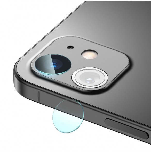Baseus 2x 0,25 mm härdat glas 9H bakkamera för iPhone 12 / iPhone 12 mini transparent (SGAPIPH54N-JT02)