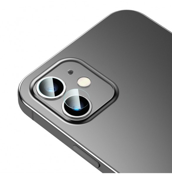 Baseus 2x 0,25 mm härdat glas 9H bakkamera för iPhone 12 / iPhone 12 mini transparent (SGAPIPH54N-JT02)