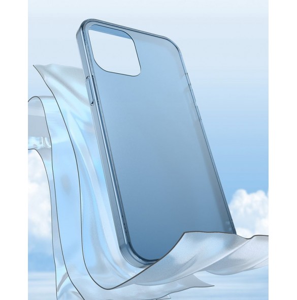 Baseus frostat glasfodral Stelt fodral med flexibel ram iPhone 12 mini Vit (WIAPIPH54N-WS02)