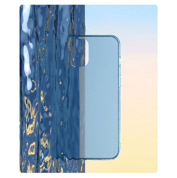Baseus frostat glasfodral Stelt fodral med flexibel ram iPhone 12 mini Vit (WIAPIPH54N-WS02)