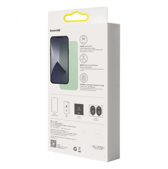 Baseus 2x grönt härdat glas 0,15 mm med antiblått ljusfilter iPhone 12 Pro Max (SGAPIPH67N-LQ02)