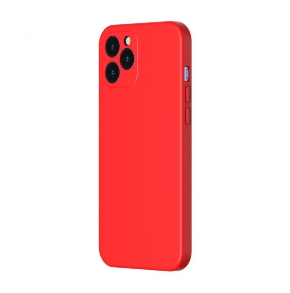 Baseus Liquid Silica Gel Case Flexible Gel Cover iPhone 12 Pro Max Red (WIAPIPH67N-YT09)