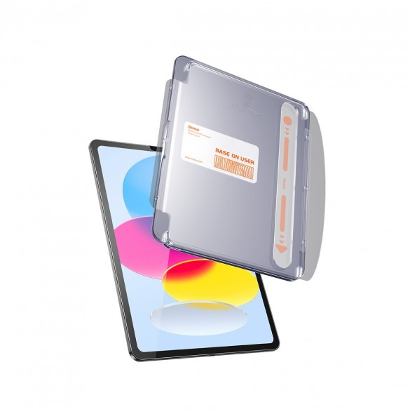 Baseus Crystal tempered glass for iPad 10 10.9'' 2022 + mounting kit - transparent