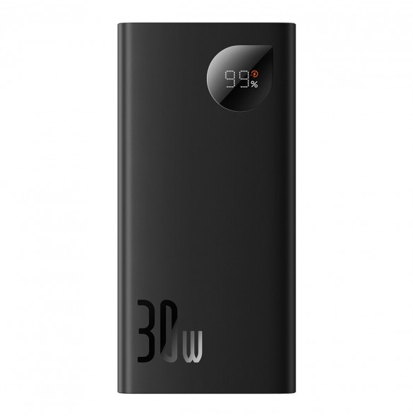 Baseus Adaman2 power bank with digital display 10000mAh 30W 2 x USB / 1x USB Type C Overseas Edition PD QC SCP black (PPAD040101