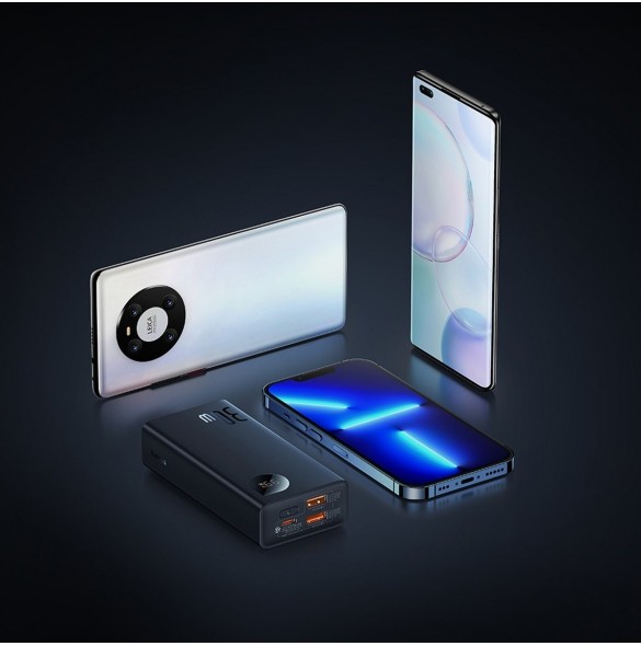 Baseus Adaman2 power bank with digital display 10000mAh 30W 2 x USB / 1x USB Type C Overseas Edition PD QC SCP black (PPAD040101