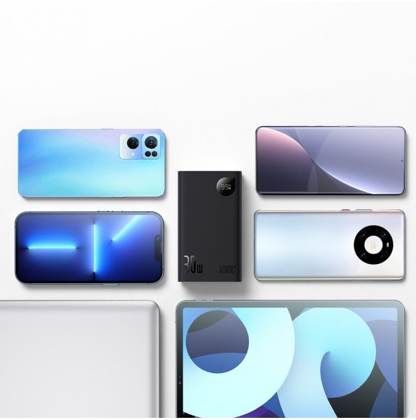 Baseus Adaman2 powerbank with digital display 20000mAh 30W 2 x USB / 1x USB Type C Power Delivery Quick Charge SCP, Oppo Super V