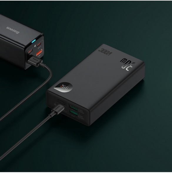 Baseus Adaman2 powerbank with digital display 20000mAh 30W 2 x USB / 1x USB Type C Power Delivery Quick Charge SCP, Oppo Super V