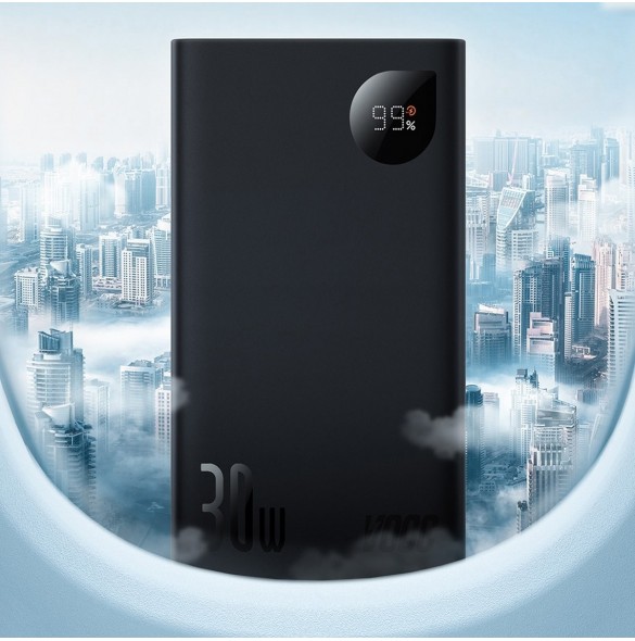 Baseus Adaman2 powerbank with digital display 20000mAh 30W 2 x USB / 1x USB Type C Power Delivery Quick Charge SCP, Oppo Super V