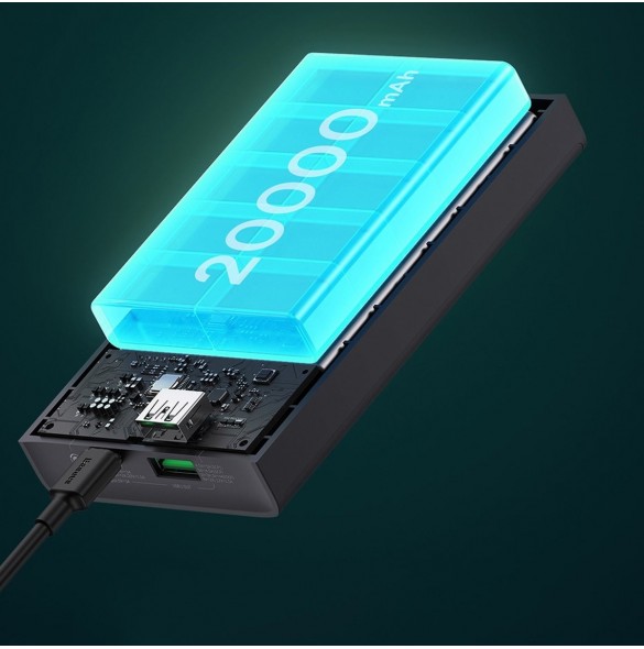 Baseus Adaman2 powerbank with digital display 20000mAh 30W 2 x USB / 1x USB Type C Power Delivery Quick Charge SCP, Oppo Super V