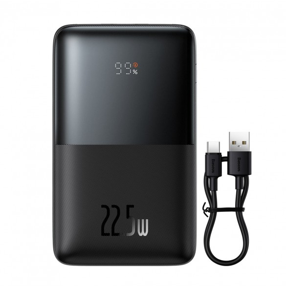Baseus Baseus Pro 20000mAh 22.5W Black Powerbank with USB Type A - USB Type C 3A 0.3m cable (PPBD040301)