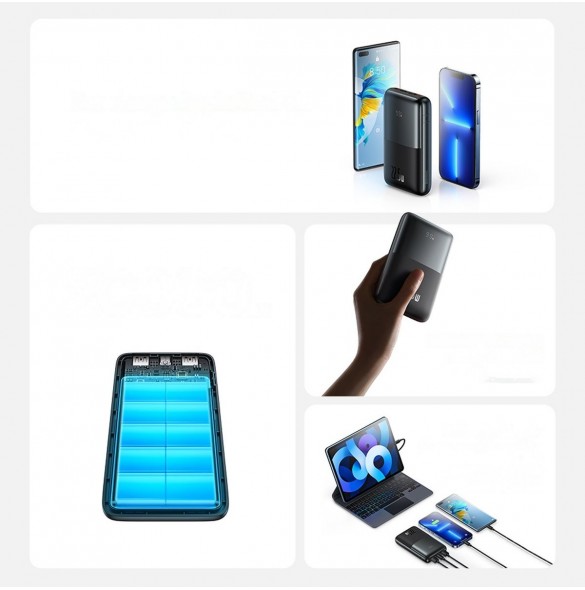 Baseus Baseus Pro 20000mAh 22.5W Black Powerbank with USB Type A - USB Type C 3A 0.3m cable (PPBD040301)