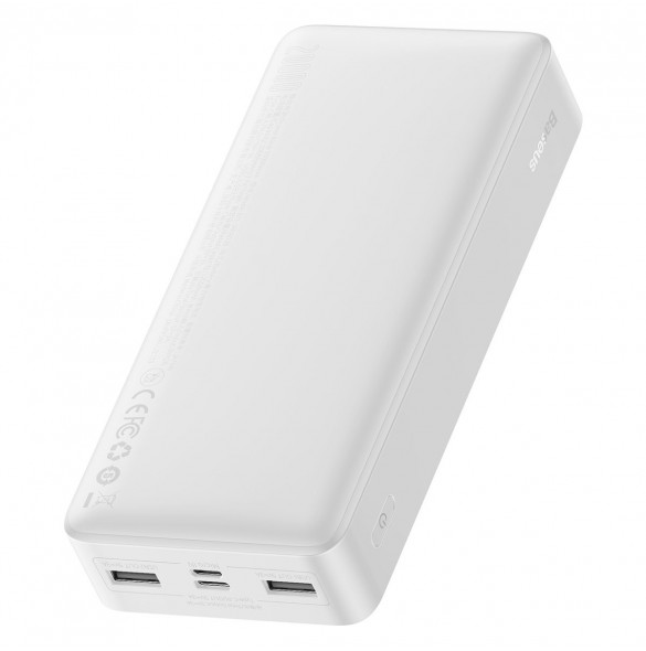 Baseus Bipow fast charging power bank 20000mAh 15W white (Overseas Edition) + USB-A - Micro USB cable 0.25m white (PPBD050102)