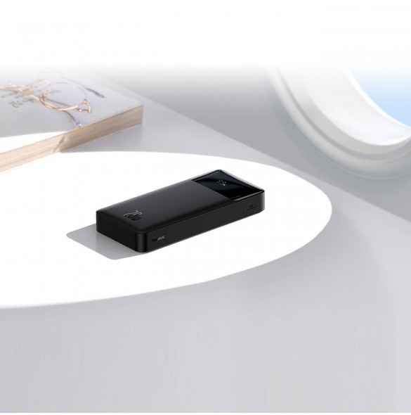 Baseus Bipow fast charging powerbank 20000mAh 20W white (Overseas Edition) + USB-A - Micro USB cable 0.25m white (PPBD050302)