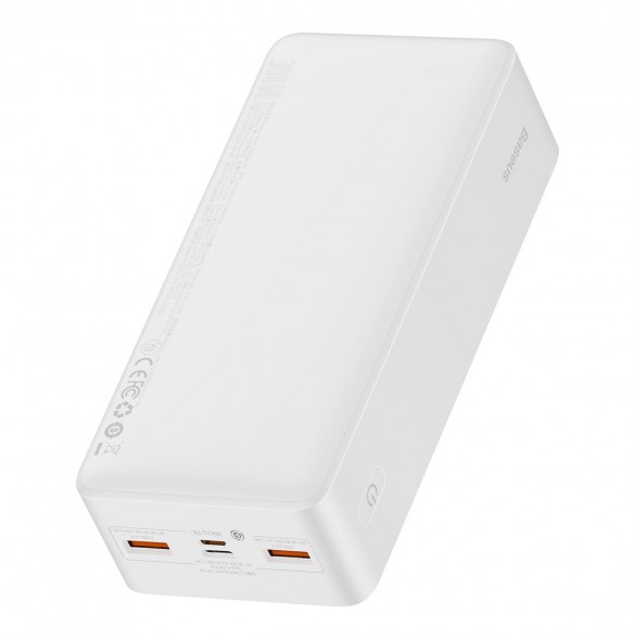 Baseus Bipow fast charging powerbank 30000mAh 20W white (Overseas Edition) + USB-A - Micro USB cable 0.25m white (PPBD050402)