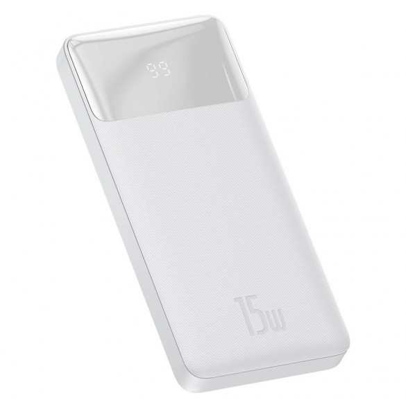 Baseus Bipow power bank 10000mAh 2x USB / USB Type C / micro USB 15W white (PPDML-I02)