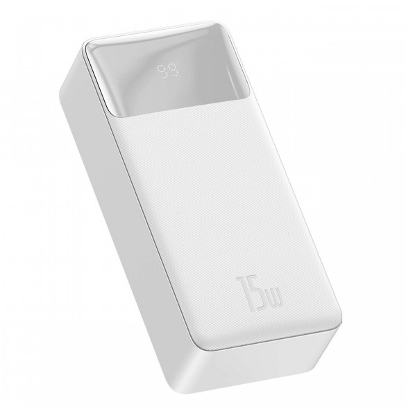 Baseus Bipow powerbank with display 10000mAh 15W white (Overseas Edition) + USB-A - Micro USB cable 0.25m white (PPBD050002)