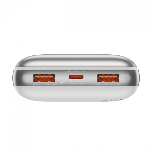 Baseus Bipow Pro 20000mAh 22.5W power bank white with USB Type A - USB Type C 3A 0.3m cable (PPBD030002)