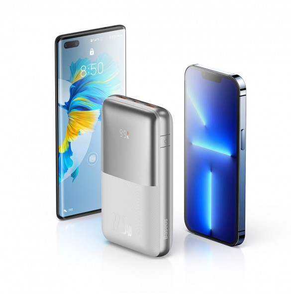 Baseus Bipow Pro 20000mAh 22.5W power bank white with USB Type A - USB Type C 3A 0.3m cable (PPBD030002)