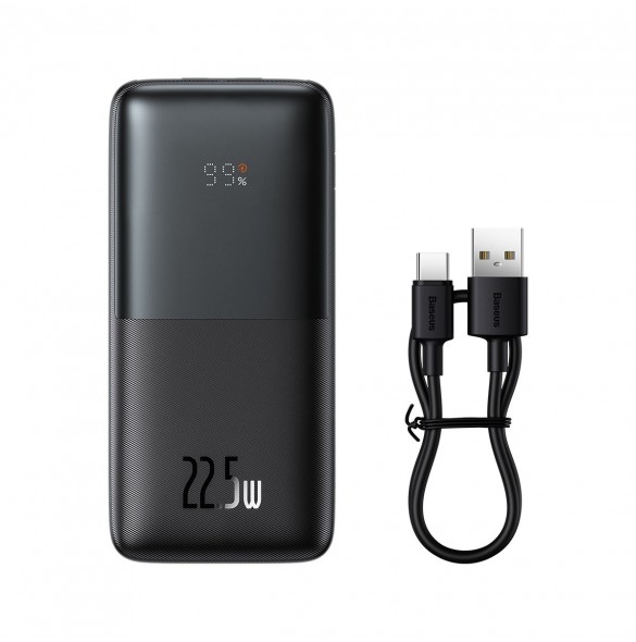 Baseus Bipow Pro power bank 10000mAh 22.5W + USB cable 3A 0.3m black (PPBD040001)