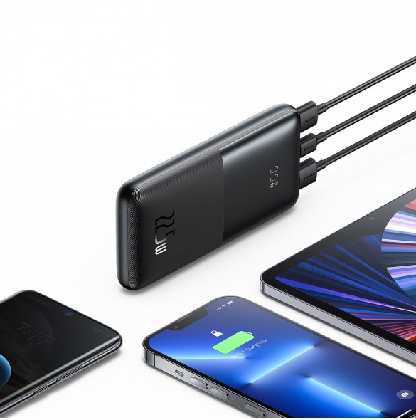 Baseus Bipow Pro power bank 10000mAh 22.5W + USB cable 3A 0.3m black (PPBD040001)