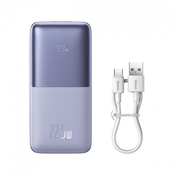 Baseus Bipow Pro power bank 10000mAh 22.5W + USB cable 3A 0.3m purple (PPBD040005)