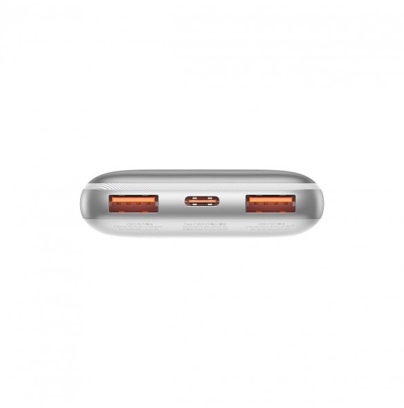 Baseus Bipow Pro power bank 10000mAh 22.5W + USB cable 3A 0.3m white (PPBD040002)