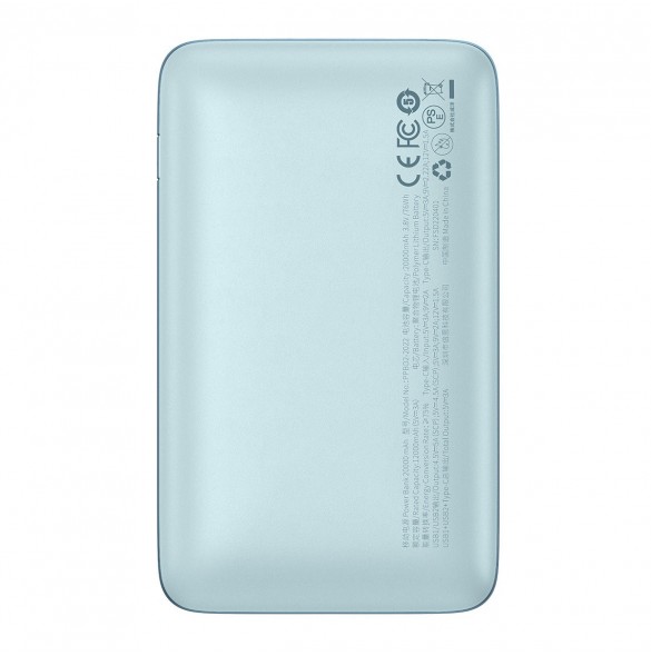 Baseus Bipow Pro Power Bank 20000mAh 22.5W blue with USB Type A - USB Type C 3A 0.3m cable (PPBD040303)