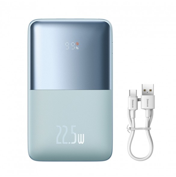 Baseus Bipow Pro Power Bank 20000mAh 22.5W blue with USB Type A - USB Type C 3A 0.3m cable (PPBD040303)