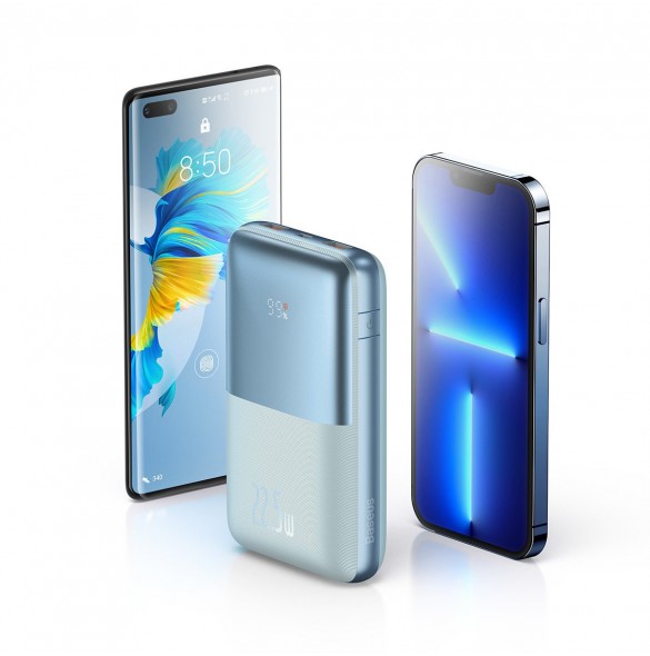 Baseus Bipow Pro Power Bank 20000mAh 22.5W blue with USB Type A - USB Type C 3A 0.3m cable (PPBD040303)