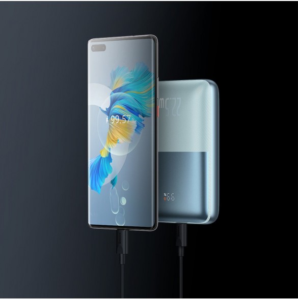 Baseus Bipow Pro Power Bank 20000mAh 22.5W blue with USB Type A - USB Type C 3A 0.3m cable (PPBD040303)