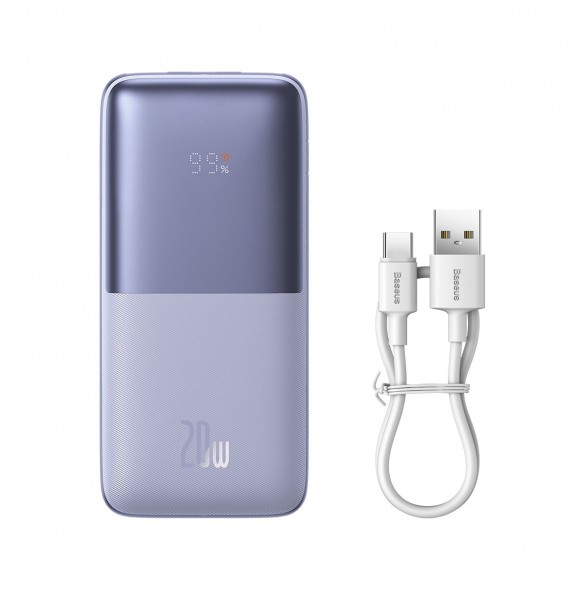 Baseus Bipow Pro powerbank 10000mAh 20W + USB cable 3A 0.3m purple (PPBD040105)