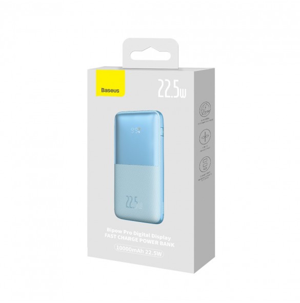 Baseus Bipow Pro powerbank 10000mAh 22.5W + USB cable 3A 0.3m blue (PPBD040003)