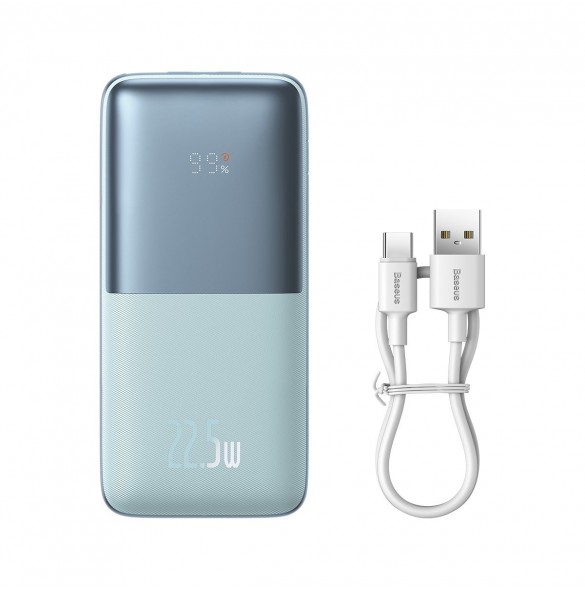 Baseus Bipow Pro powerbank 10000mAh 22.5W + USB cable 3A 0.3m blue (PPBD040003)