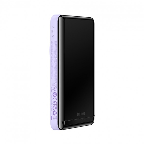 Baseus Magnetic Bracket Trådlös snabbladdning Power Bank 10000mAh 20W LilaďĽMed Xiaobai-serien snabbladdningskabel Typ-C till Ty
