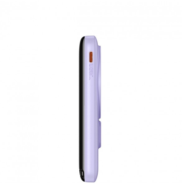 Baseus Magnetic Bracket Trådlös snabbladdning Power Bank 10000mAh 20W LilaďĽMed Xiaobai-serien snabbladdningskabel Typ-C till Ty