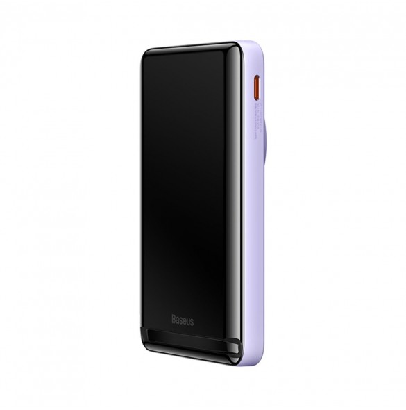 Baseus Magnetic Bracket Trådlös snabbladdning Power Bank 10000mAh 20W LilaďĽMed Xiaobai-serien snabbladdningskabel Typ-C till Ty