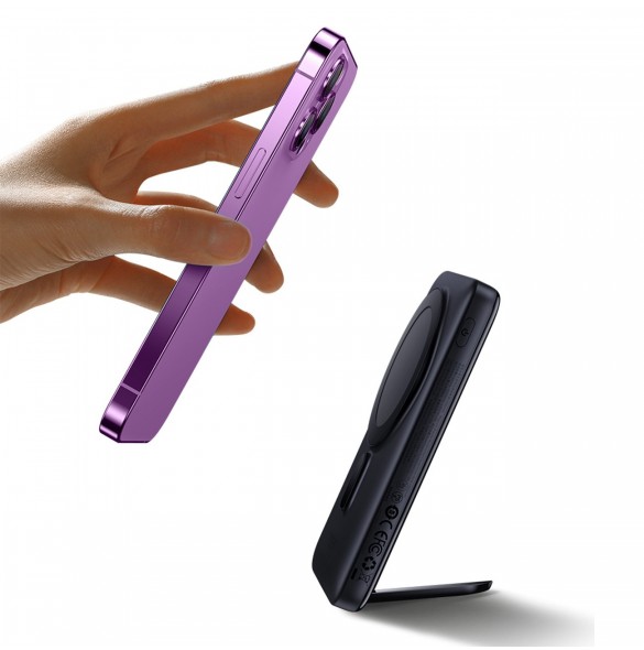 Baseus Magnetic Bracket Trådlös snabbladdning Power Bank 10000mAh 20W LilaďĽMed Xiaobai-serien snabbladdningskabel Typ-C till Ty