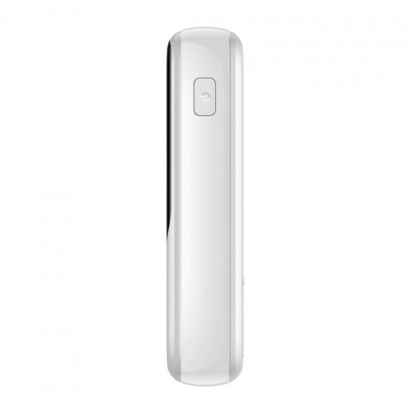 Baseus Qpow Digital Display Power Bank med snabbladdning 10000mAh 20W QC/PD/SCP/FCP med inbyggd Lightning-kabel Vit