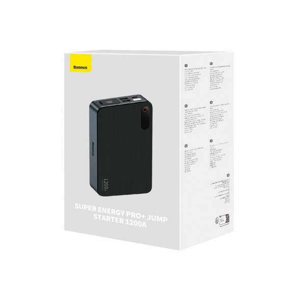 Baseus Super Energy Pro+ Powerbank Jump Starter 1200A - svart