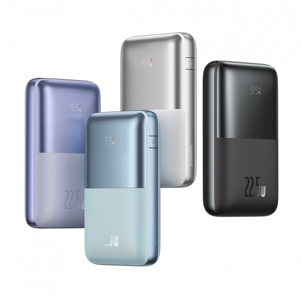Powerbank Baseus Bipow Pro 20000mAh 22,5W lila med USB Typ A - USB Typ C 3A 0,3m kabel (PPBD030005)