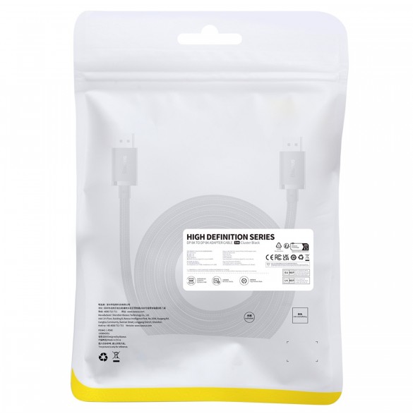 DisplayPort 8K 60Hz kabel 1m Baseus High Definition Series - svart