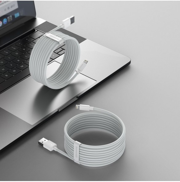 Baseus 2x USB-kabel - Blixtsnabb laddning Power Delivery 1,5 m vit (TZCALZJ-02)