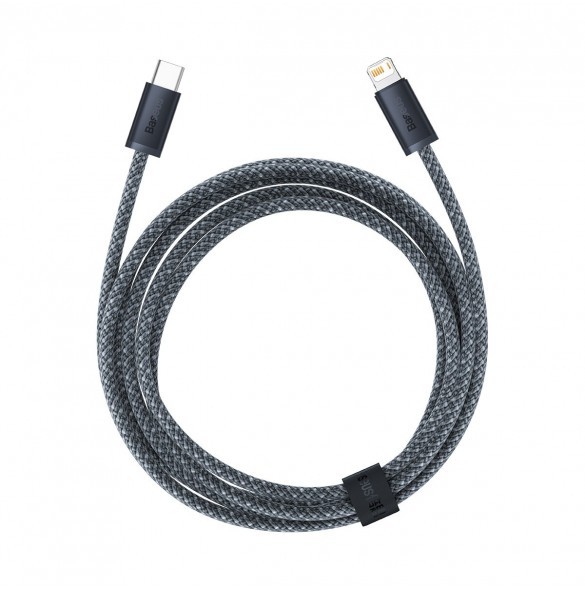 Baseus-kabel för iPhone USB Typ C - Lightning 2m, Strömförsörjning 20W grå (CALD000116)