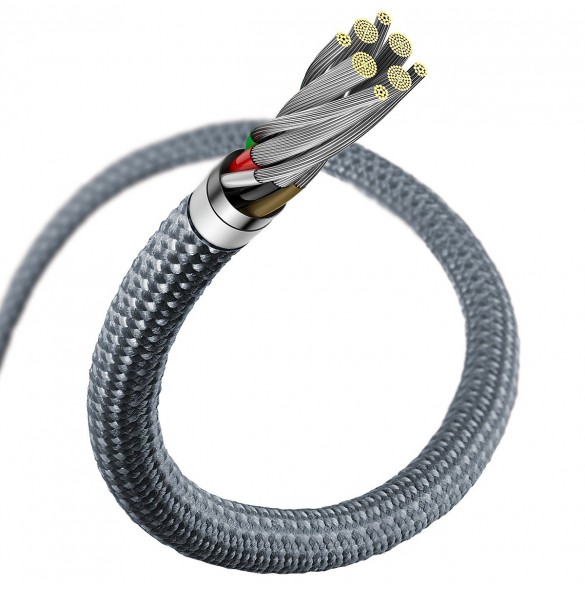 Baseus-kabel för iPhone USB Typ C - Lightning 2m, Strömförsörjning 20W grå (CALD000116)
