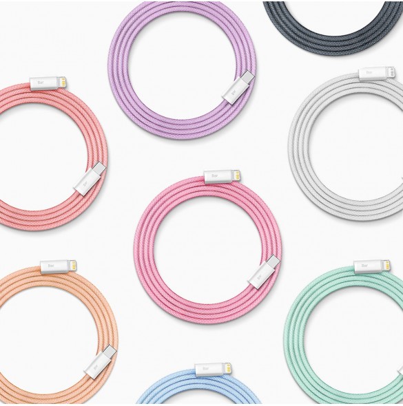 Baseus-kabel för iPhone USB Typ C - Lightning 2m, Strömförsörjning 20W grå (CALD000116)