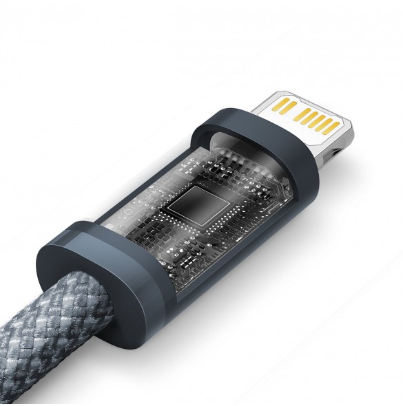 Baseus-kabel för iPhone USB Typ C - Lightning 2m, Strömförsörjning 20W grå (CALD000116)