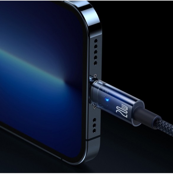 Baseus Explorer Series-kabel USB Typ C - Lightning 20W 1m blå (CATS000003)